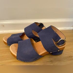 Dansko Denim Blue Sandals with ankle strap; size 37 / 6.5 - 7 US